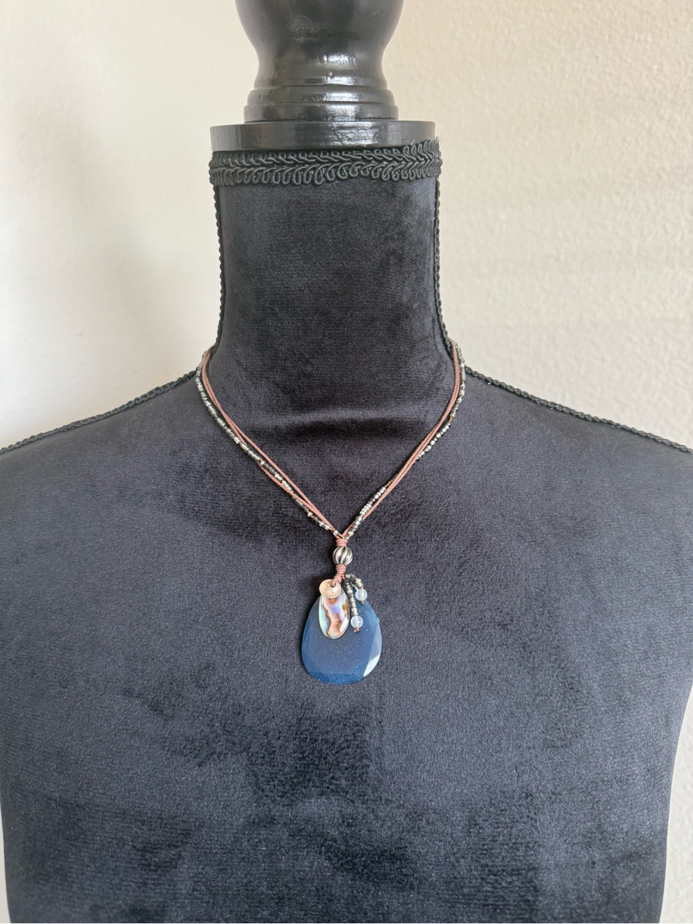 Silpada Indigo Mood Sterling Silver Blue Quartzite Necklace